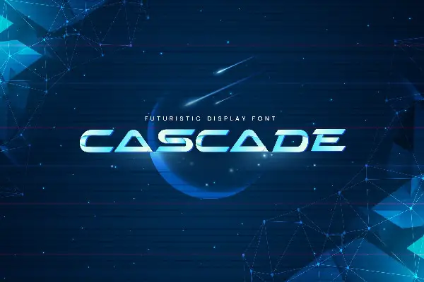 Cascade - Futuristic Display Typeface