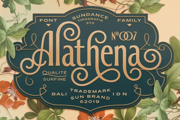 Decorative Alathena: A Noveau / Art Deco display font