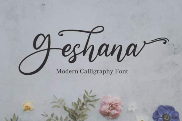 Geshana – Wedding Font