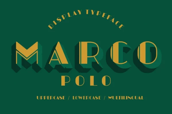 Marcopolo Display: A contrast deco style font