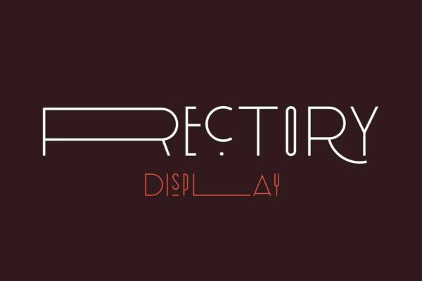 Rectory: A art-deco display font with quirky ligatures