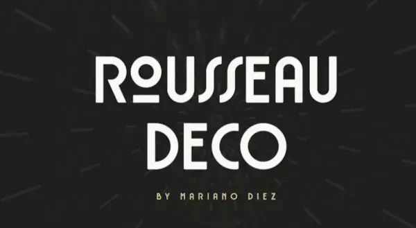Rousseau Deco: A free deco font for commercial use