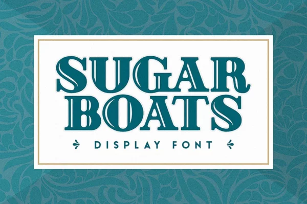 Sugar Boats: A serif display font Victorian & Deco inspired