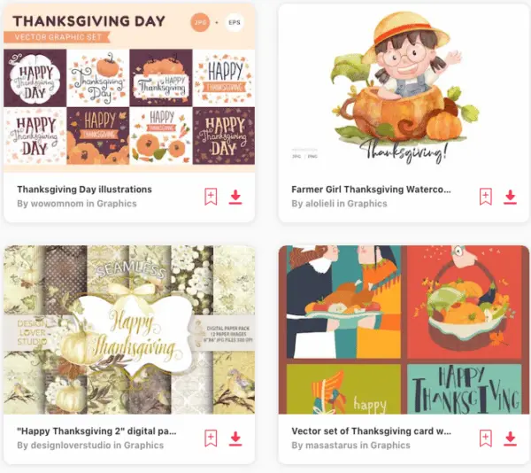 Thanksgiving Graphics from Envato Elements