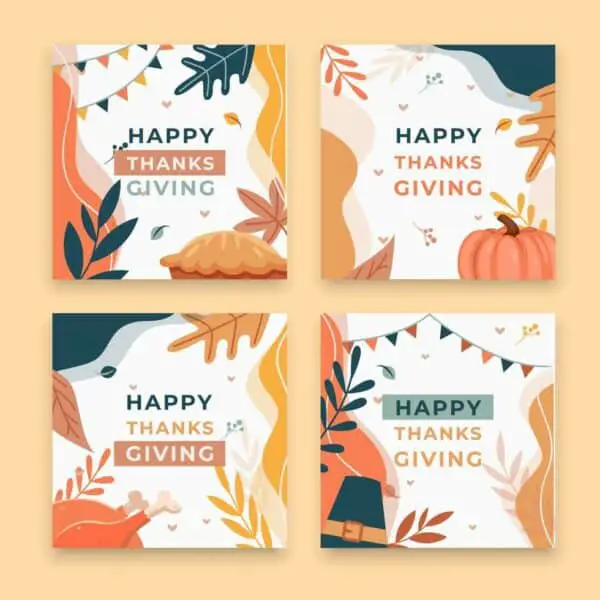 Thanksgiving Card Background & Social Media Template