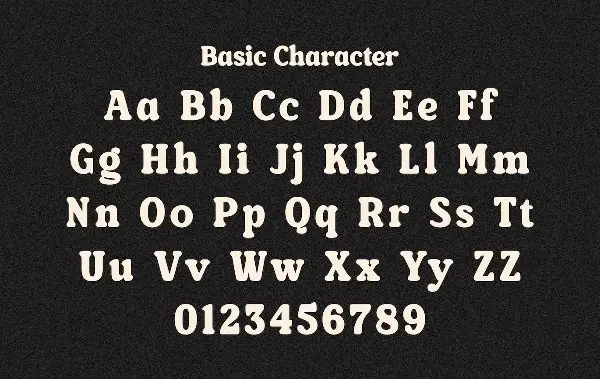 Bayones Vintage Typeface With Numbers