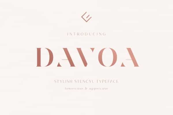 Davoa – Elegant Stencyl Typeface