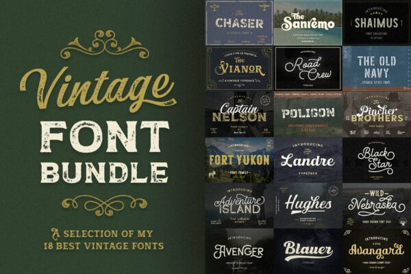 Vintage Font Bundle