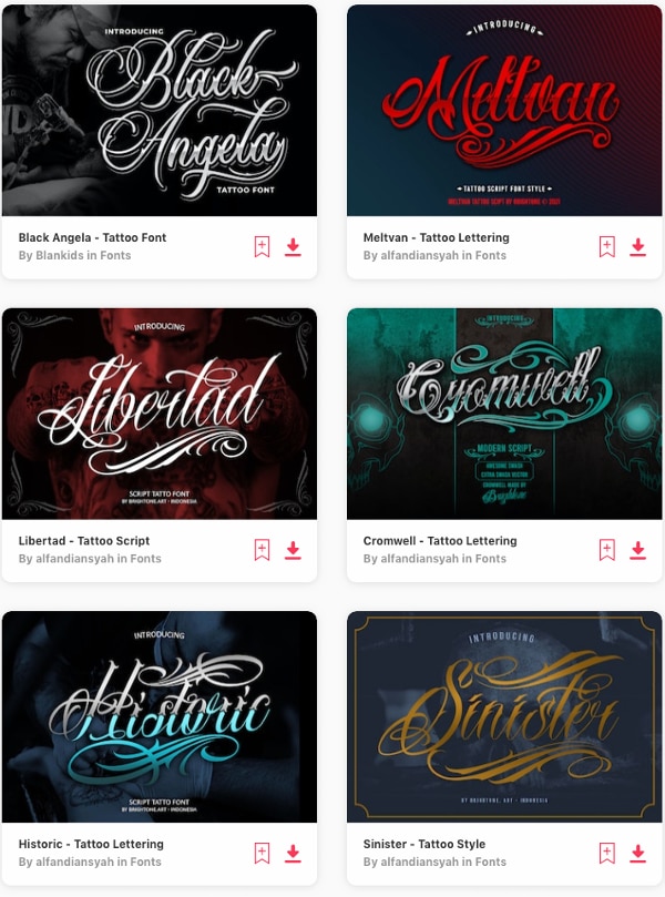 70 Awesome Tattoo Fonts Designs  Art and Design