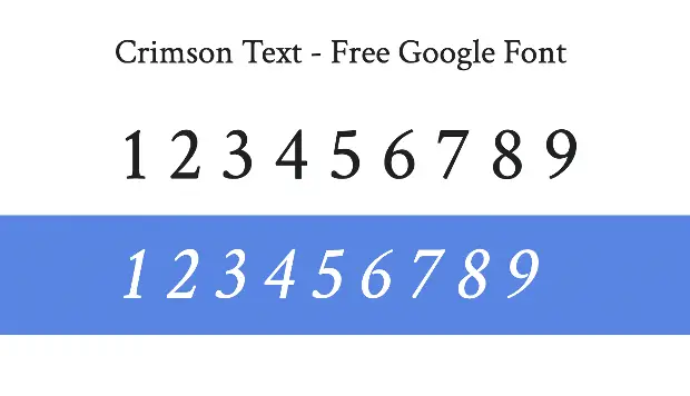 Crimson Text Free Google Font