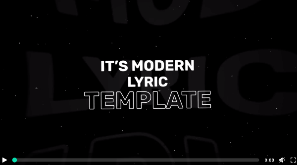 Modern Lyric Template