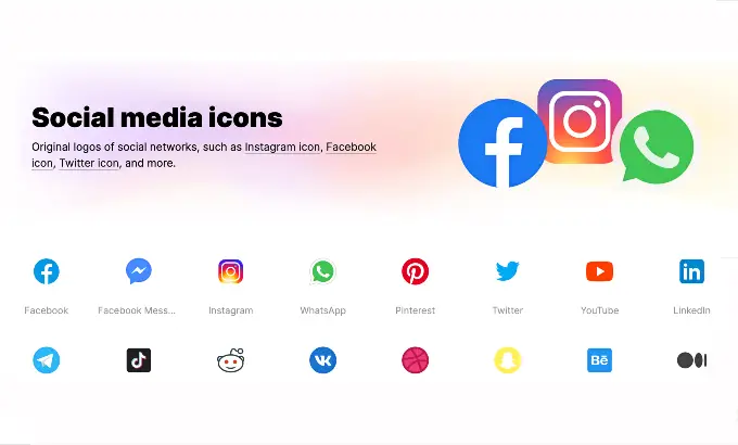 Social Media Icons by Icons8