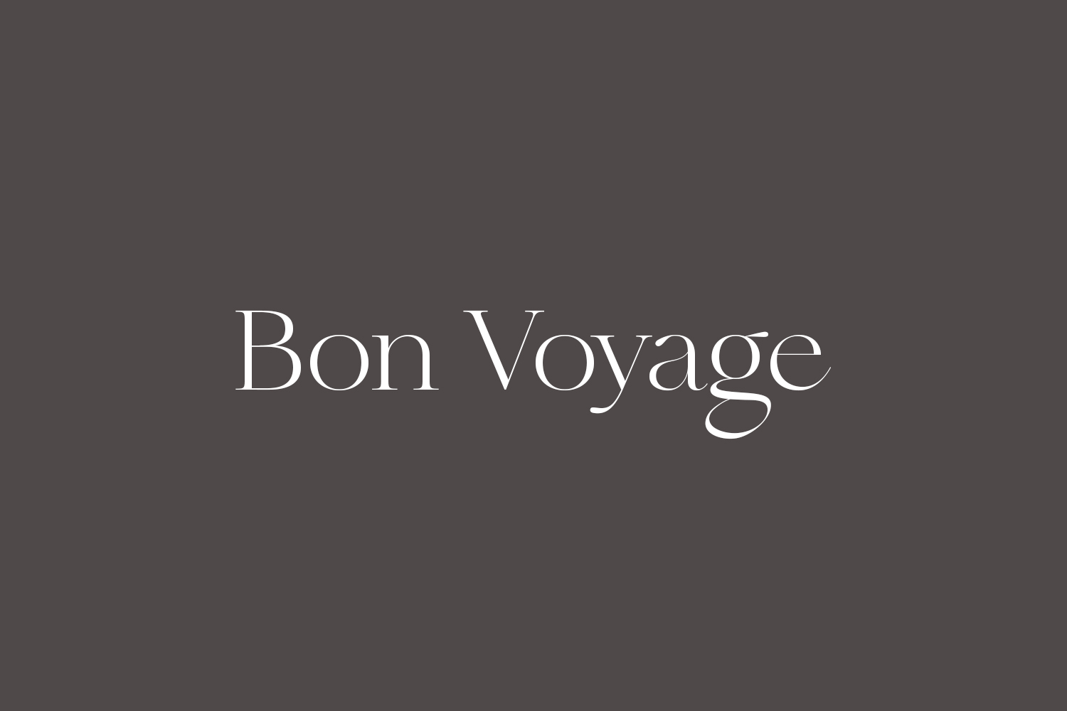 Bon Voyage Font